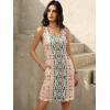 imageWomens Summer Dress 2025 Sleeveless Floral Boho Sundress Swimsuit Coverup Casual Loose Beach Vacation Tank DressesFloral 5