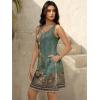 imageWomens Summer Dress 2025 Sleeveless Floral Boho Sundress Swimsuit Coverup Casual Loose Beach Vacation Tank DressesFloral Green 8