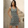 imageWomens Summer Dress 2025 Sleeveless Floral Boho Sundress Swimsuit Coverup Casual Loose Beach Vacation Tank DressesFloral Green 9