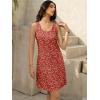 imageWomens Summer Dress 2025 Sleeveless Floral Boho Sundress Swimsuit Coverup Casual Loose Beach Vacation Tank DressesFloral Red 19