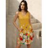 imageWomens Summer Dress 2025 Sleeveless Floral Boho Sundress Swimsuit Coverup Casual Loose Beach Vacation Tank DressesFloral Yellow 6