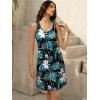 imageWomens Summer Dress 2025 Sleeveless Floral Boho Sundress Swimsuit Coverup Casual Loose Beach Vacation Tank DressesLeaf Printed 13