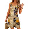 imageWomens Summer Dress 2025 Sleeveless Floral Boho Sundress Swimsuit Coverup Casual Loose Beach Vacation Tank DressesMulticolor 12