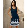 imageWomens Summer Dress 2025 Sleeveless Floral Boho Sundress Swimsuit Coverup Casual Loose Beach Vacation Tank DressesMulticolor 21