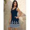 imageWomens Summer Dress 2025 Sleeveless Floral Boho Sundress Swimsuit Coverup Casual Loose Beach Vacation Tank DressesMulticolor 21
