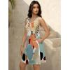 imageWomens Summer Dress 2025 Sleeveless Floral Boho Sundress Swimsuit Coverup Casual Loose Beach Vacation Tank DressesMulticolor 24