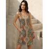 imageWomens Summer Dress 2025 Sleeveless Floral Boho Sundress Swimsuit Coverup Casual Loose Beach Vacation Tank DressesMulticolor Print 4