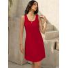 imageWomens Summer Dress 2025 Sleeveless Floral Boho Sundress Swimsuit Coverup Casual Loose Beach Vacation Tank DressesRed