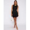 imageWomens Summer Mini Dress Sleeveless Crewneck Short Tank Sundress Flowy Ruffle Tiered Cocktail Party DressesBlack