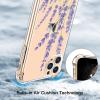 imagefor iPhone 11 Pro Max Case with Screen Protector  Stylish Elegant Floral Design on Soft Clear TPU  Slim Fit Protective Phone Cover for Women and Girls  Purple LavenderPurple Lavender
