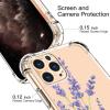 imagefor iPhone 11 Pro Max Case with Screen Protector  Stylish Elegant Floral Design on Soft Clear TPU  Slim Fit Protective Phone Cover for Women and Girls  Purple LavenderPurple Lavender