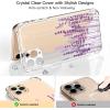 imagefor iPhone 11 Pro Max Case with Screen Protector  Stylish Elegant Floral Design on Soft Clear TPU  Slim Fit Protective Phone Cover for Women and Girls  Purple LavenderTiny Lavender
