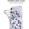 imagefor iPhone 11 Pro Max Case with Screen Protector  Stylish Elegant Floral Design on Soft Clear TPU  Slim Fit Protective Phone Cover for Women and Girls  Purple LavenderButterflies
