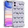 imagefor iPhone 11 Pro Max Case with Screen Protector  Stylish Elegant Floral Design on Soft Clear TPU  Slim Fit Protective Phone Cover for Women and Girls  Purple LavenderAliens