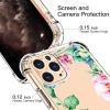 imagefor iPhone 11 Pro Max Case with Screen Protector  Stylish Elegant Floral Design on Soft Clear TPU  Slim Fit Protective Phone Cover for Women and Girls  Purple LavenderYellow Pink