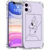 imagefor iPhone 11 Pro Max Case with Screen Protector  Stylish Elegant Floral Design on Soft Clear TPU  Slim Fit Protective Phone Cover for Women and Girls  Purple LavenderA Lady