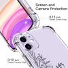 imagefor iPhone 11 Pro Max Case with Screen Protector  Stylish Elegant Floral Design on Soft Clear TPU  Slim Fit Protective Phone Cover for Women and Girls  Purple LavenderBeautiful Tiny Floral Flower