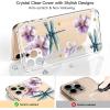 imagefor iPhone 11 Pro Max Case with Screen Protector  Stylish Elegant Floral Design on Soft Clear TPU  Slim Fit Protective Phone Cover for Women and Girls  Purple LavenderDragonfly