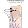 imagefor iPhone 11 Pro Max Case with Screen Protector  Stylish Elegant Floral Design on Soft Clear TPU  Slim Fit Protective Phone Cover for Women and Girls  Purple LavenderPurple Lavender