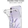 imagefor iPhone 11 Pro Max Case with Screen Protector  Stylish Elegant Floral Design on Soft Clear TPU  Slim Fit Protective Phone Cover for Women and Girls  Purple LavenderPurple Lavender