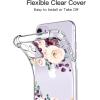 imagefor iPhone 11 Pro Max Case with Screen Protector  Stylish Elegant Floral Design on Soft Clear TPU  Slim Fit Protective Phone Cover for Women and Girls  Purple LavenderWhite Purple