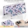 imagefor iPhone 11 Pro Max Case with Screen Protector  Stylish Elegant Floral Design on Soft Clear TPU  Slim Fit Protective Phone Cover for Women and Girls  Purple LavenderButterflies