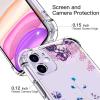 imagefor iPhone 11 Pro Max Case with Screen Protector  Stylish Elegant Floral Design on Soft Clear TPU  Slim Fit Protective Phone Cover for Women and Girls  Purple LavenderPurple Blossoms