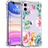 imagefor iPhone 11 Pro Max Case with Screen Protector  Stylish Elegant Floral Design on Soft Clear TPU  Slim Fit Protective Phone Cover for Women and Girls  Purple LavenderYellow Pink