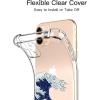 imagefor iPhone 11 Pro Max Case with Screen Protector  Stylish Elegant Floral Design on Soft Clear TPU  Slim Fit Protective Phone Cover for Women and Girls  Purple LavenderSeawaves