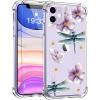 imagefor iPhone 11 Pro Max Case with Screen Protector  Stylish Elegant Floral Design on Soft Clear TPU  Slim Fit Protective Phone Cover for Women and Girls  Purple LavenderDragonfly