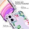 imagefor iPhone 11 Pro Max Case with Screen Protector  Stylish Elegant Floral Design on Soft Clear TPU  Slim Fit Protective Phone Cover for Women and Girls  Purple LavenderYellow Pink