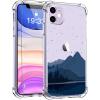 imagefor iPhone 11 Pro Max Case with Screen Protector  Stylish Elegant Floral Design on Soft Clear TPU  Slim Fit Protective Phone Cover for Women and Girls  Purple LavenderMountains