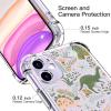 imagefor iPhone 11 Pro Max Case with Screen Protector  Stylish Elegant Floral Design on Soft Clear TPU  Slim Fit Protective Phone Cover for Women and Girls  Purple LavenderDinosaurs