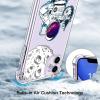 imagefor iPhone 11 Pro Max Case with Screen Protector  Stylish Elegant Floral Design on Soft Clear TPU  Slim Fit Protective Phone Cover for Women and Girls  Purple LavenderAstronaut and Moom