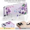 imagefor iPhone 11 Pro Max Case with Screen Protector  Stylish Elegant Floral Design on Soft Clear TPU  Slim Fit Protective Phone Cover for Women and Girls  Purple LavenderPurple Blossoms