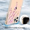 imagefor iPhone 11 Pro Max Case with Screen Protector  Stylish Elegant Floral Design on Soft Clear TPU  Slim Fit Protective Phone Cover for Women and Girls  Purple LavenderCherry Blossom
