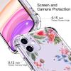 imagefor iPhone 11 Pro Max Case with Screen Protector  Stylish Elegant Floral Design on Soft Clear TPU  Slim Fit Protective Phone Cover for Women and Girls  Purple LavenderBeautiful Flowers