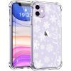 imagefor iPhone 11 Pro Max Case with Screen Protector  Stylish Elegant Floral Design on Soft Clear TPU  Slim Fit Protective Phone Cover for Women and Girls  Purple LavenderTiny White