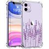 imagefor iPhone 11 Pro Max Case with Screen Protector  Stylish Elegant Floral Design on Soft Clear TPU  Slim Fit Protective Phone Cover for Women and Girls  Purple LavenderTiny Lavender