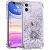 imagefor iPhone 11 Pro Max Case with Screen Protector  Stylish Elegant Floral Design on Soft Clear TPU  Slim Fit Protective Phone Cover for Women and Girls  Purple LavenderBlooming Floral Flower