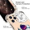 imagefor iPhone 11 Pro Max Case with Screen Protector  Stylish Elegant Floral Design on Soft Clear TPU  Slim Fit Protective Phone Cover for Women and Girls  Purple LavenderAstronaut and Moom