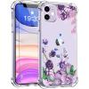imagefor iPhone 11 Pro Max Case with Screen Protector  Stylish Elegant Floral Design on Soft Clear TPU  Slim Fit Protective Phone Cover for Women and Girls  Purple LavenderPurple Blossoms