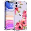 imagefor iPhone 11 Pro Max Case with Screen Protector  Stylish Elegant Floral Design on Soft Clear TPU  Slim Fit Protective Phone Cover for Women and Girls  Purple LavenderBlossom Florals