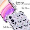 imagefor iPhone 11 Pro Max Case with Screen Protector  Stylish Elegant Floral Design on Soft Clear TPU  Slim Fit Protective Phone Cover for Women and Girls  Purple LavenderAliens