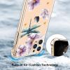 imagefor iPhone 11 Pro Max Case with Screen Protector  Stylish Elegant Floral Design on Soft Clear TPU  Slim Fit Protective Phone Cover for Women and Girls  Purple LavenderDragonfly