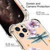 imagefor iPhone 11 Pro Max Case with Screen Protector  Stylish Elegant Floral Design on Soft Clear TPU  Slim Fit Protective Phone Cover for Women and Girls  Purple LavenderDragonfly