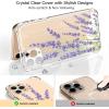 imagefor iPhone 11 Pro Max Case with Screen Protector  Stylish Elegant Floral Design on Soft Clear TPU  Slim Fit Protective Phone Cover for Women and Girls  Purple LavenderPurple Lavender
