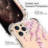 imagefor iPhone 11 Pro Max Case with Screen Protector  Stylish Elegant Floral Design on Soft Clear TPU  Slim Fit Protective Phone Cover for Women and Girls  Purple LavenderCherry Blossom