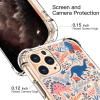 imagefor iPhone 11 Pro Max Case with Screen Protector  Stylish Elegant Floral Design on Soft Clear TPU  Slim Fit Protective Phone Cover for Women and Girls  Purple LavenderColorful Dinosaurs