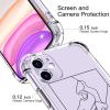 imagefor iPhone 11 Pro Max Case with Screen Protector  Stylish Elegant Floral Design on Soft Clear TPU  Slim Fit Protective Phone Cover for Women and Girls  Purple LavenderA Lady